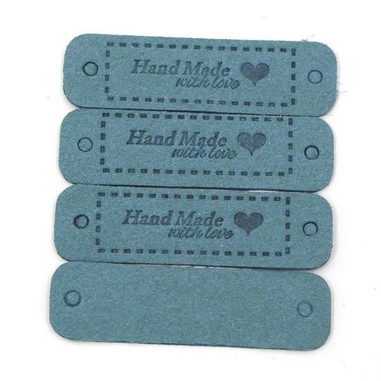 100 étiquettes Faites à La Main En Cuir PU, étiquettes En