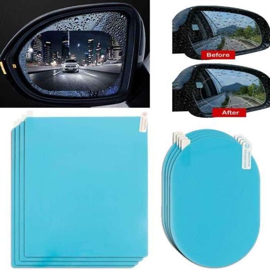 Film Anti-Buée Et Anti-Pluie Pour Rétroviseurs De Voiture - Protection Nanotechnologie, 2 Tailles