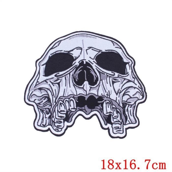 T-shirt Moto Lucky 13 Haute Tension - Tatouage Crâne Fer Croix Punk Emo - Taille S Gris