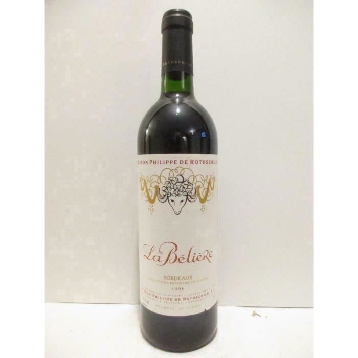 bordeaux la bélière baron philippe de rothschild rouge 1996 - bordeaux
