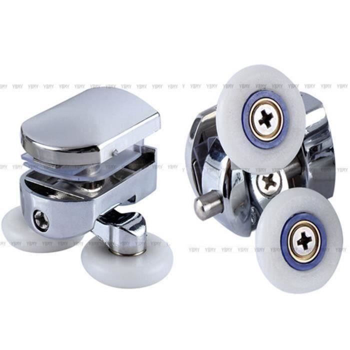 ZN*2x Galet Rouleau Roulette Roue Porte Douche Coulissante Salle Bain 23mm Haut Bas
