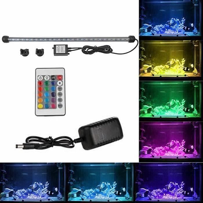 28cm LED Aquarium Fish Tank Light Bar submersible Etanche Lampe avec Télécommande pour Aquarium Poisson Aa74603
