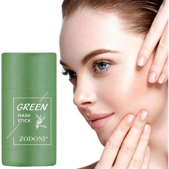 Green Tea Face Solid Mask Stick Remove Acne Blackhead Nose Deep Cleaning Pore, Hydrating Blackhead Remover Facial Mask Shrink Pores