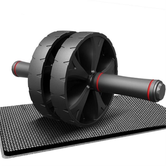 AB Roller 2 Roues GYM Fitness Appareil d'entraînement des muscles abdominaux Entraînement d'exercice à domicile