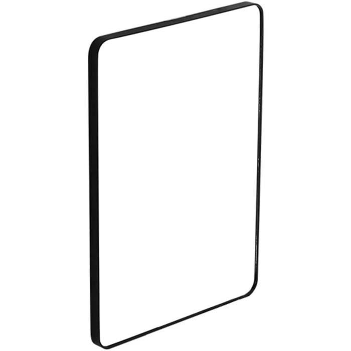miroir rond noir metal 50 cm 60cm 70 cm 80 cm Miroir mural Rectangle, cadre en métal noir, miroirs suspendus déc246