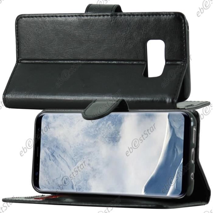 ebestStar ® Etui Portefeuille Protection pour Samsung Galaxy S8, Couleur Noir