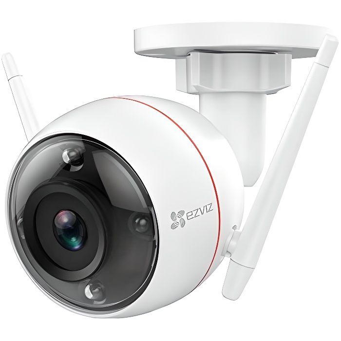 EZVIZ C3W 1080p Vision Nocturne en Couleur Caméra Surveillance Wifi Extérieur, Caméra Sécurité avec Alarme Sirène et Flash, IP67,