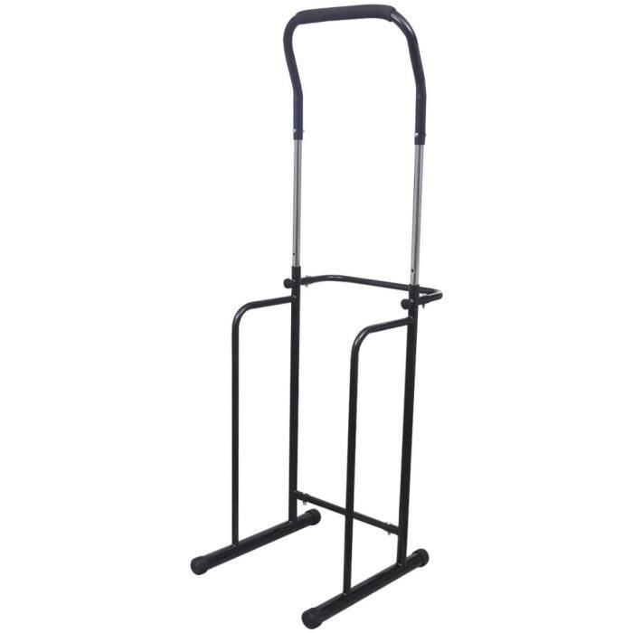 Station à dips réglable 175-224 cm Noir