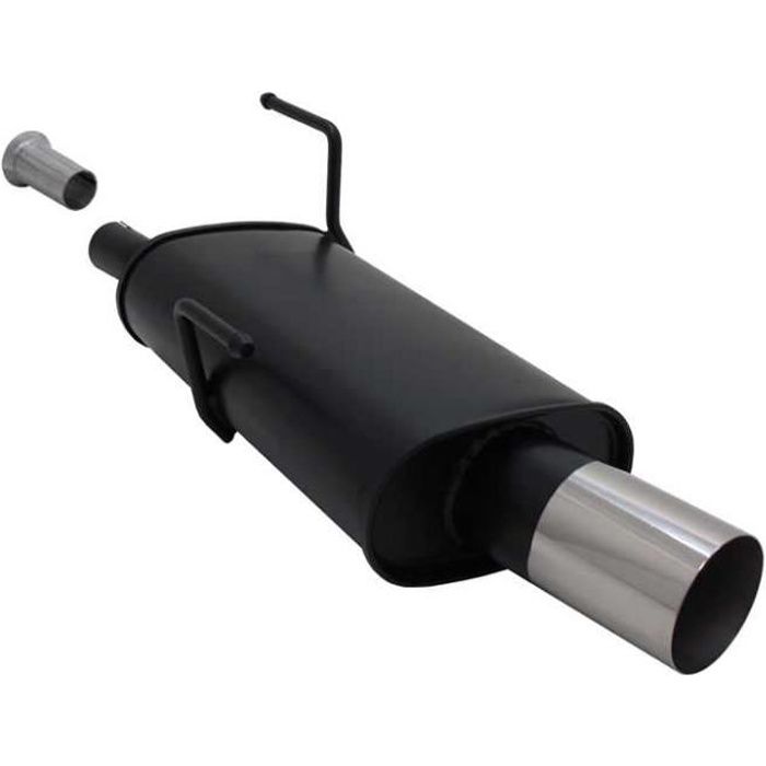 SILENCIEUX ÉCHAPPEMENT PEUGEOT 206 / 206CC, Pour motorisation : 1,1 / 1,4 / 1,6 16v Prévoir découpe du pare choc