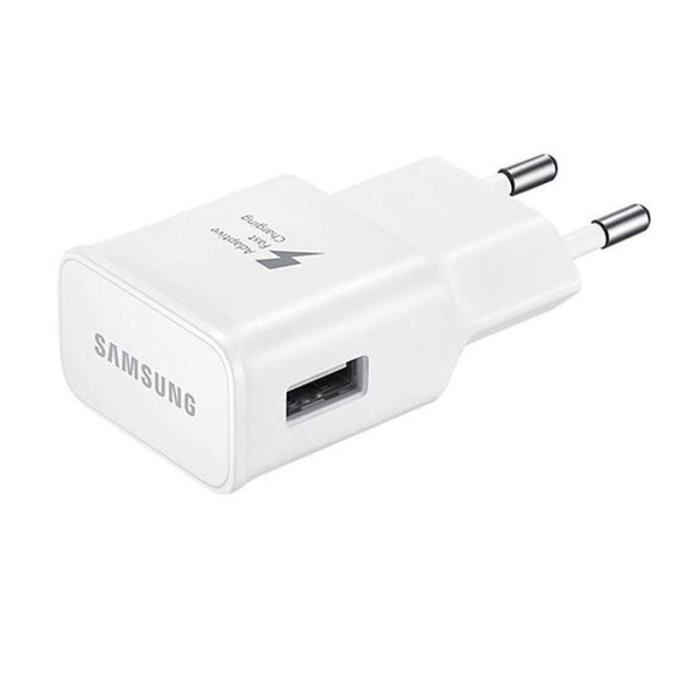 Chargeur SAMSUNG BLANC Charge Rapide PLUG 2A pour Galaxy Note 4 (EP-TA20EWE)