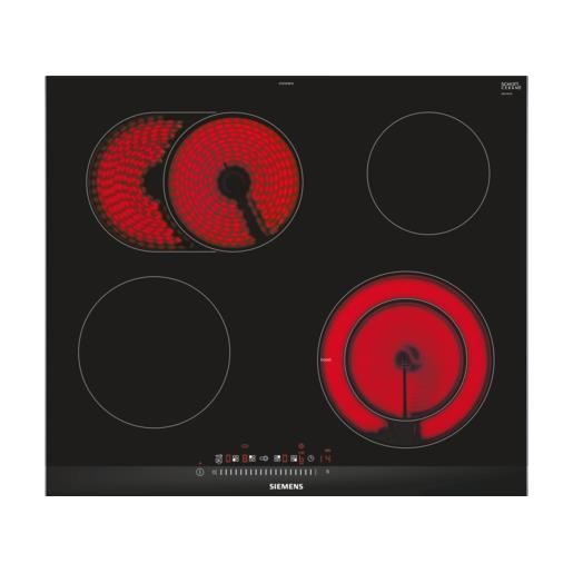 Siemens ET675FNP1E, Intégré, Céramique, Verre-céramique, Noir, Acier inoxydable, Acier inoxydable, Toucher