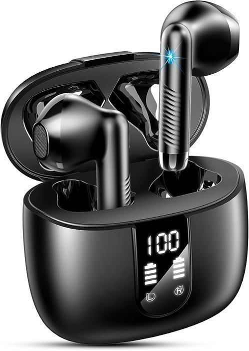 Écouteurs Bluetooth 5.3 Sport Sans Fil - 50H Autonomie, Réduction Bruit CVC8.0, IP7 Étanche