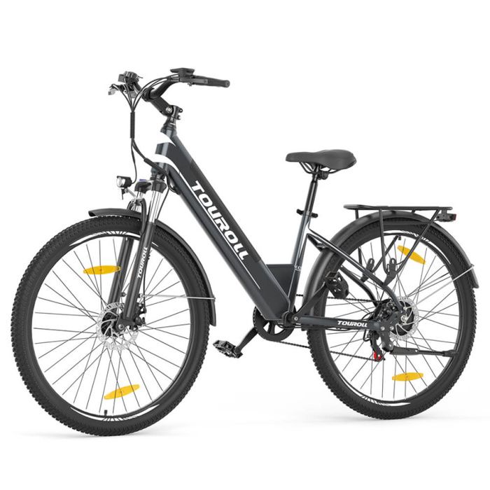 Vélo de Trekking Touroll J1 ST - Moteur 250 W - Roues 27,5 Pouces - Batterie 561,6 Wh - Autonomie 100 km - Frein à Disque Mécanique