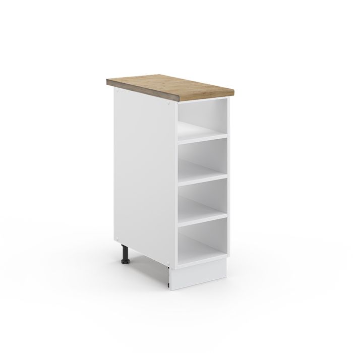 Vicco Meuble bas de cuisine Fame-Line, Chêne de force doré, 80cm avec