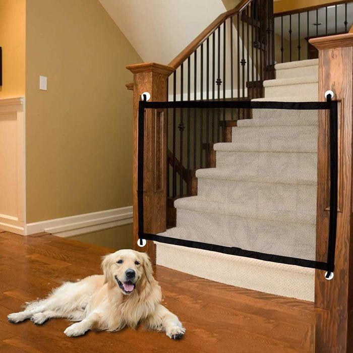 Comparer les prix de Barrire de scurit pour chien porte magique rglable rtractable portable 180 x 72 cm Animalerie > Chien > Sécurité