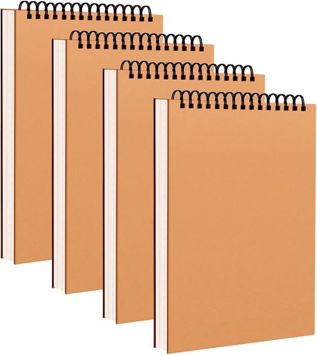 Carnet De Croquis A4 Royal & Langnickel | 80 Pages 120 G/m² | Couverture En Toile Personnalisable | Reliure à Anneaux - 6
