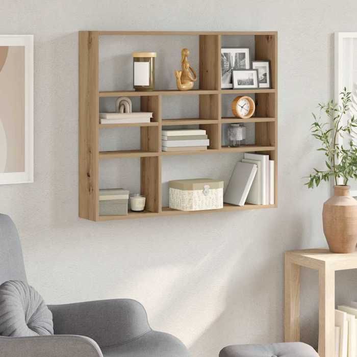 vidaXL Étagère murale chêne artisanal 90x16x78 cm bois dingénierie 856070