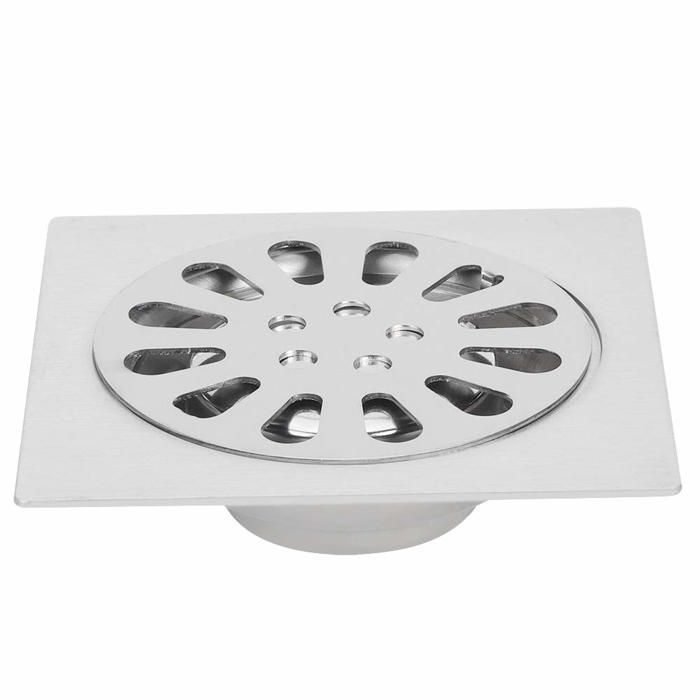 Couvercle Siphon Acier Inoxydable 150x150 Mm - Drainage Rapide, Antidérapant, Pour Extérieur/rue/jardin