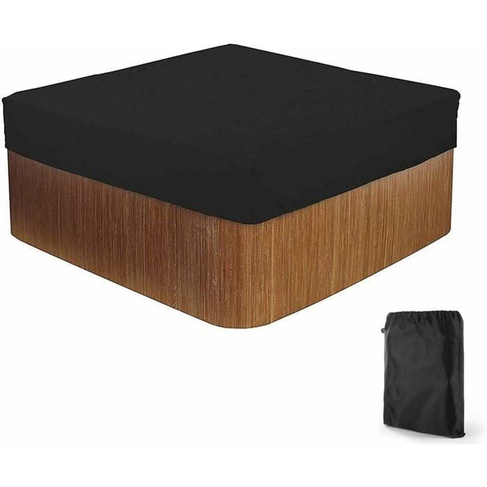 De Piscine Carré Bâche Solaire pour Piscine Couverture De Spa en Tissu Polyester 210D étanche Résistant aux UV Housse de Prote
