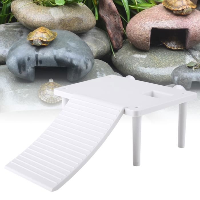 Plateforme Tortue - YYV - Rampe Flottante - Matériau ABS - Dimensions 14x10x6 5 cm - Décoration Aquarium
