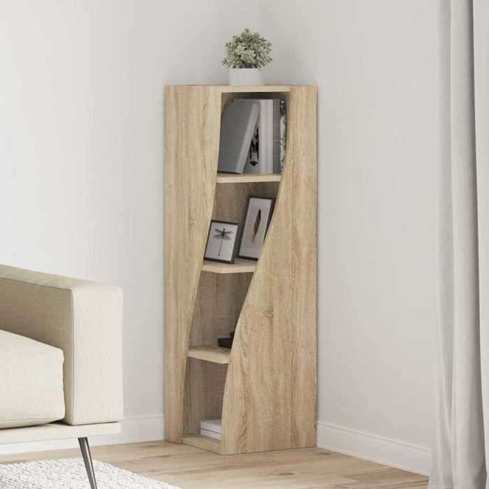 Seasonal SaleMeuble dangle 1PC - SWEETY - Support/Cabinet rangement - Dessus robuste - Chêne Sonoma 32x32x102cm - bois dingénie