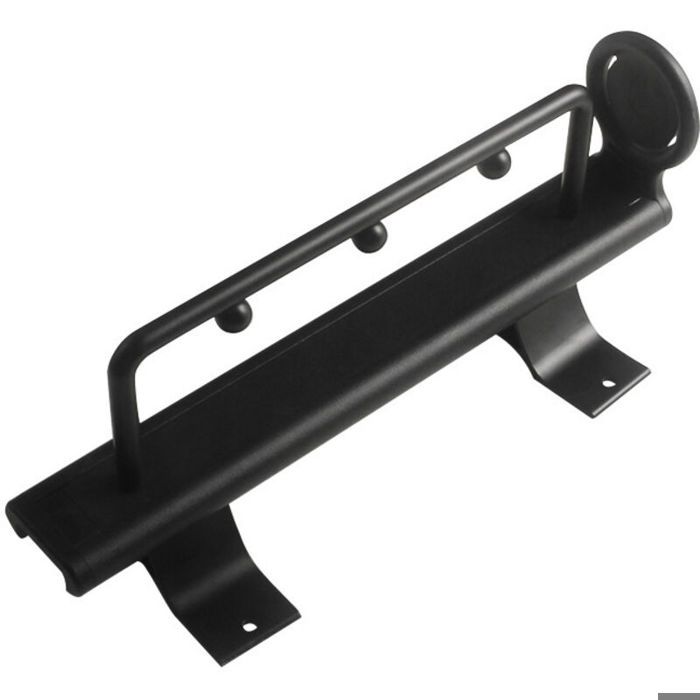 Etagère penderie double –– Support mural métal noir avec barre anti-chute – Rangement optimisé pour armoire et dressing