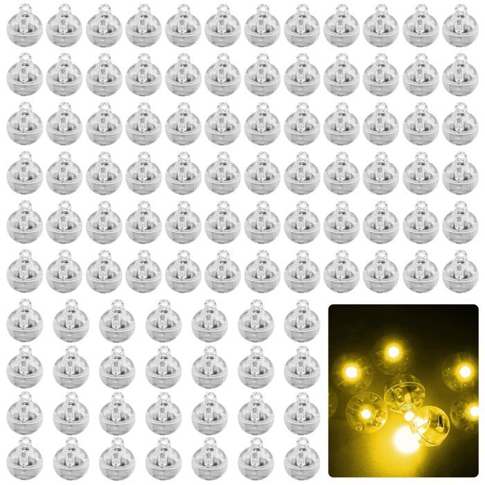 100 pièces LED Balloon Lumière Mini Boule Lumineuse Ballon Lumineux Ballons Lampes Lumières Rond Lampe pour Deco Anniversaire