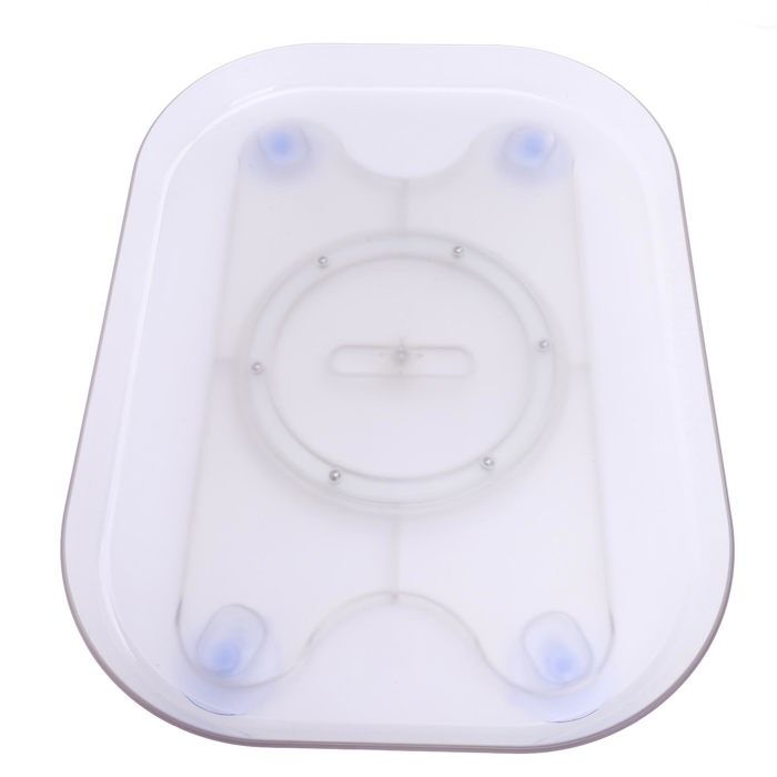 Organisateur de plateau tournant - Square Clear - Acrylique transparent - Gain de place réfrigérateur - PET