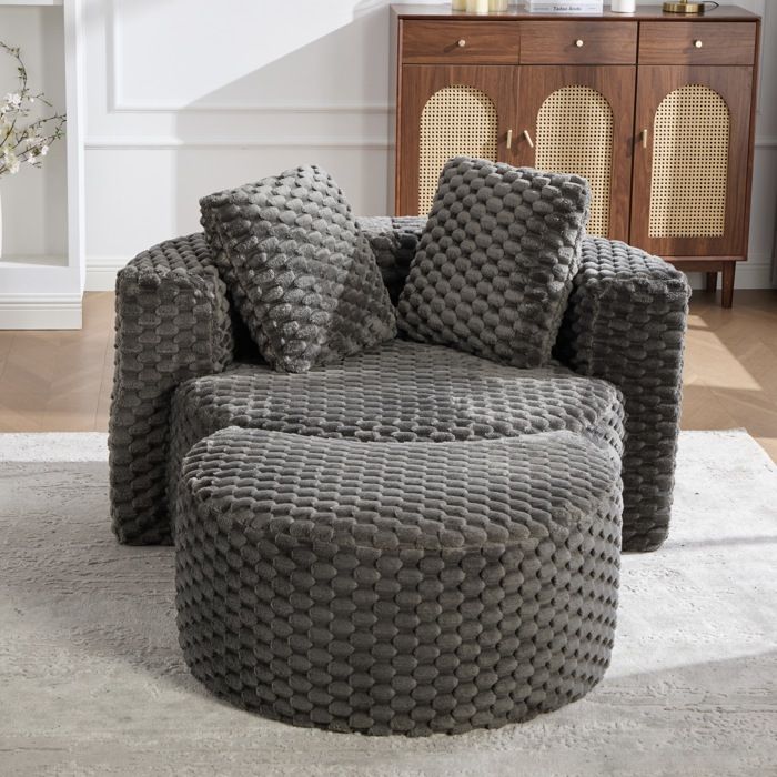 Canapé convertible Canapé-lit gris foncé sans montage sans structure 130 x 115 x 103 cm pour salon chambre
