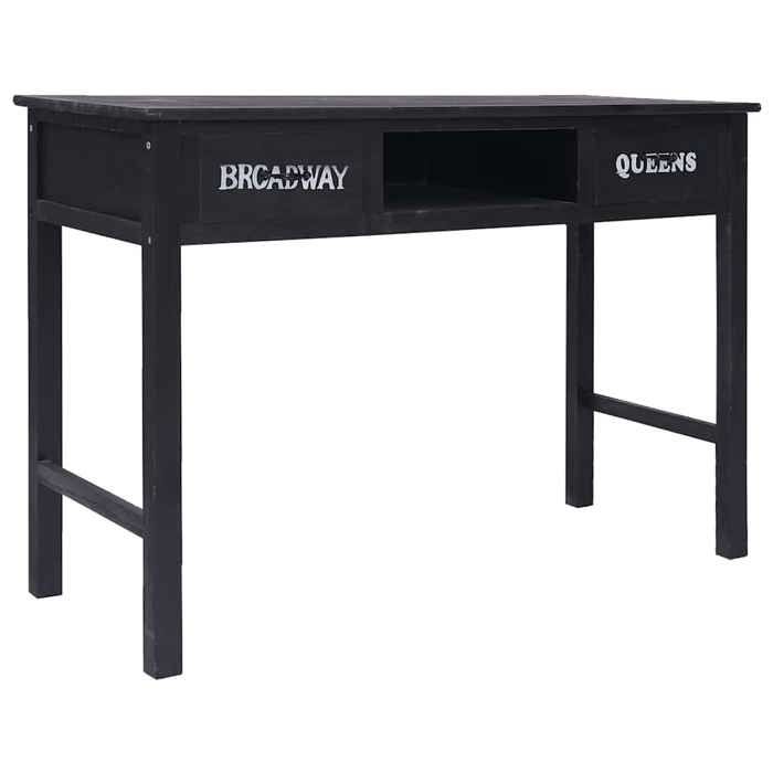 BEAU Table de couloir - Table console - Noir - 110x45x76 cm - Bois[75356]