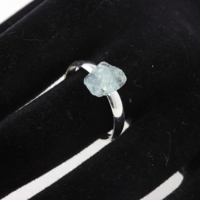 Bague Améthyste Plaquée Or Blanc 18K – Pierre 1x8 Mm, Marque A Bijoux, Neuf Avec étiquettes