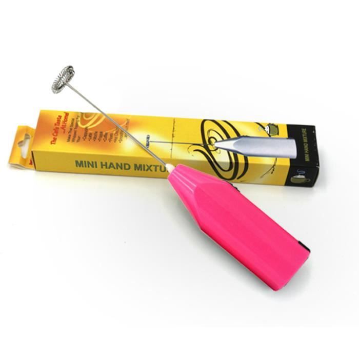 La couleur rouge Fouet à lait électrique en acier inoxydable avec fouet