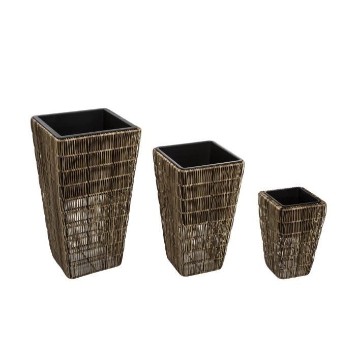 Lot de 2 Bo/îtes d/écoration cannage en Rotin L 13 et L 10 cm Collection Po/ésie /à langlaise Atmosphera