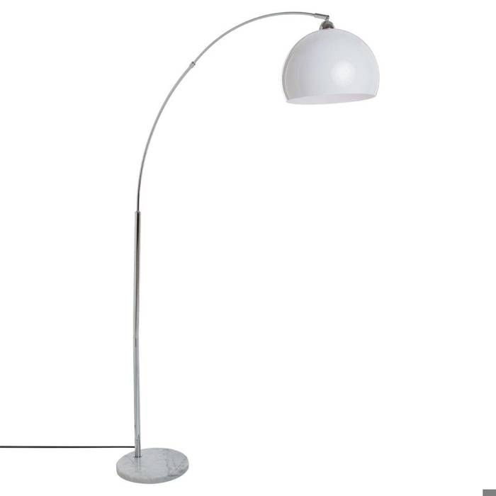 Lampadaire arc Geda marbre blanc H185cm - Atmosphera Créateur dintérieur