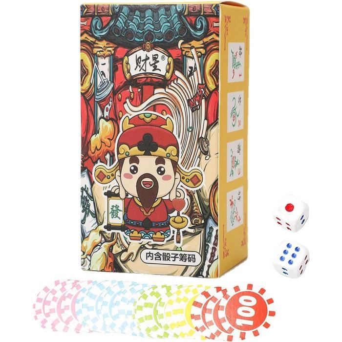 Carte Mah Jongg 144 Petites Cartes Numérotées En Papier Épais Pour Mahjong Kit De Jeux De