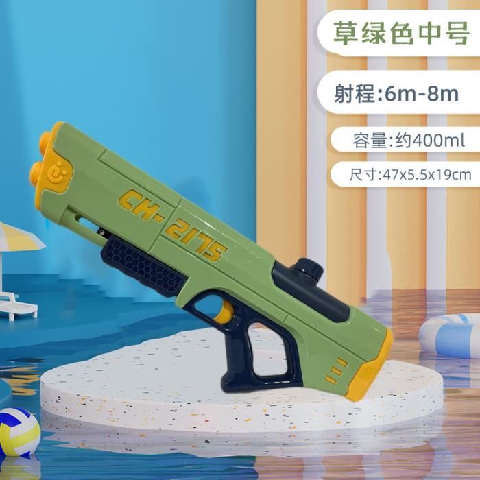 Pistolet à Eau Électrique Rechargeable USB - 600 Ml, Tirs Automatiques/Manuels, Lumières LED - Pour Plage, Piscine, Jardin