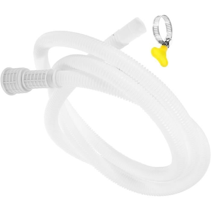 2 Tuyaux De Vidange Universel Pour Climatiseur - Diamètre Intérieur 16mm, Longueur 6.6 Pieds Avec Pinces, Neuf