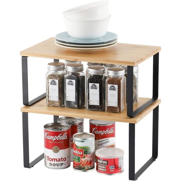 Organisateur Bambou Pour Cuisine - Range Couvercles, Assiettes & Planches à Découper