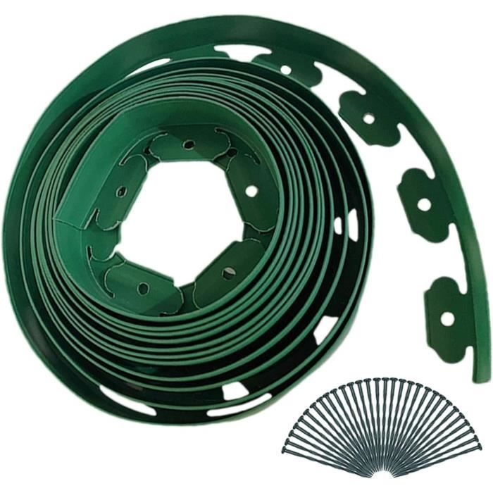 Bordure De Jardin 12m Avec 50 Piquets D'ancrage Bordure De Jardin 12m Avec 50 Piquets Ancrage Bordure De Pelouse En Plastique Bordure De Gazon Vert 99101093