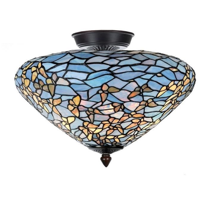 Coloured By Art - Tiffany Lampe - Plafonnier allongé Tiffany Fly Away