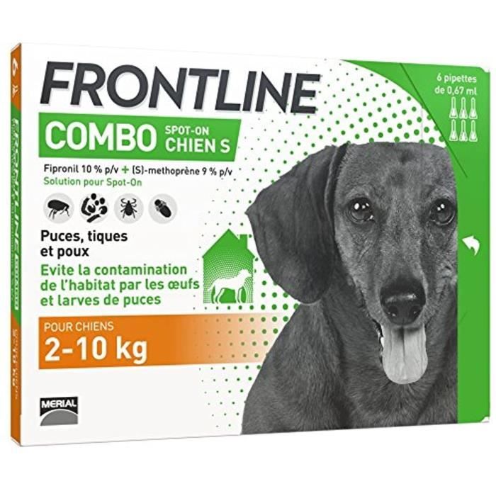 Comparer les prix de Frontline Combo Chien - Anti-Puces Et Anti-Tiques Pour Chien - 2-10kg - 6 Pipettes