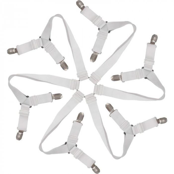 Attaches Pour Drap De Lit | Clips Fixation 3 Voies 6 Côtés, Feuille