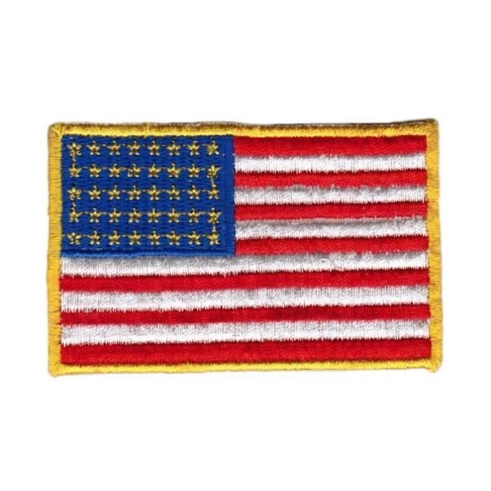 PATCH ECUSSON BRODE DRAPEAU USA NOIR CAMO AMERICAIN INSIGNE NEUF FLAG PATCHE 