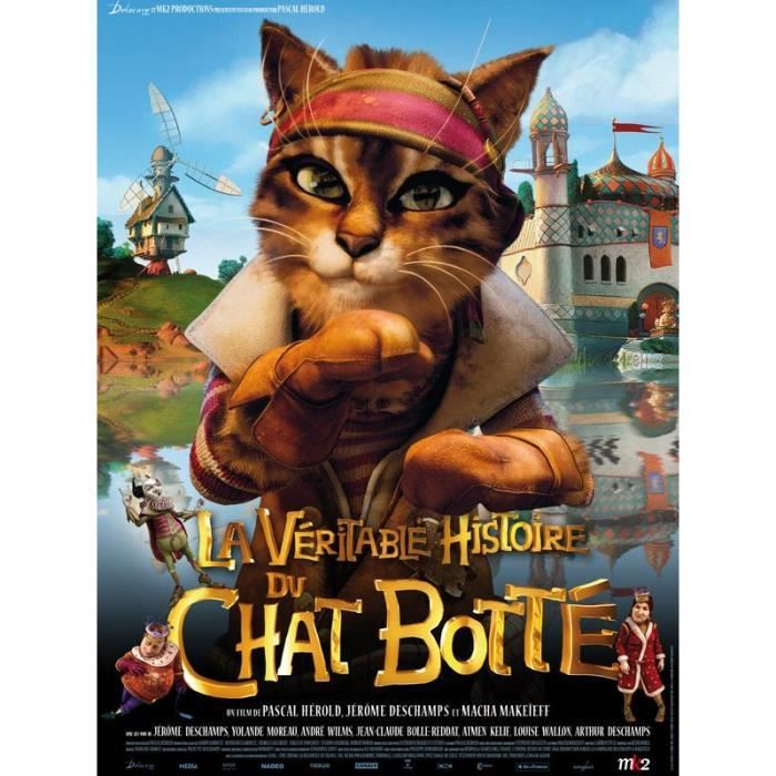 La Veritable Histoire Du Chat Botte 40x56cm Affiche Originale De Cinema Envoi Plie Cdiscount Maison
