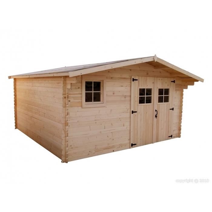 abri de jardin en bois 4x4 m avec plancher 16m2 cdiscount jardin