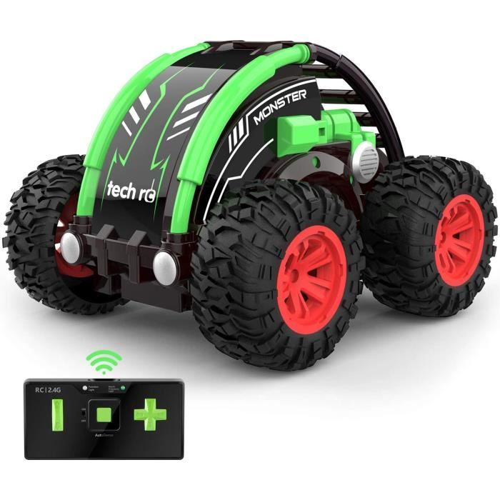 Voiture Télécommandée RC 4WD - Double Face 360° Flip, Lumières, Pour Garçons 3 Ans Et Plus