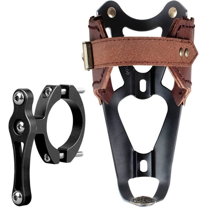 Porte-bouteille Vélo En Cuir Perfk - Support 6 Bouteilles - Pour Bière Et Eau - Accessoire Moto Et Outdoor