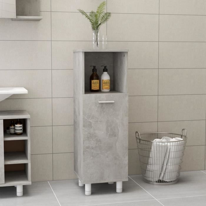 armoire de salle de bain gris béton 30x30x95 cm aggloméré colonne salle de bain coup de coeur®hnjxym®