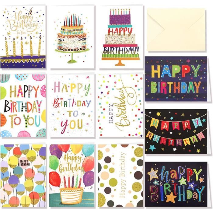 Lot De 6 Cartes D'anniversaire Natural Shadows – Pour Adolescentes, Neuves