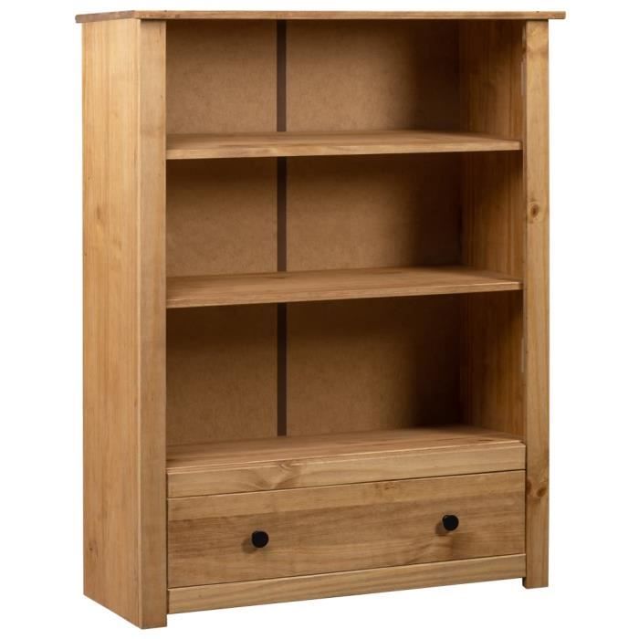 Meuble de Rangement Bibliothèque Contemporain - Meuble Étagère 80x35x110 cm Bois de pin massif Assortiment Panama Nouveau *908896